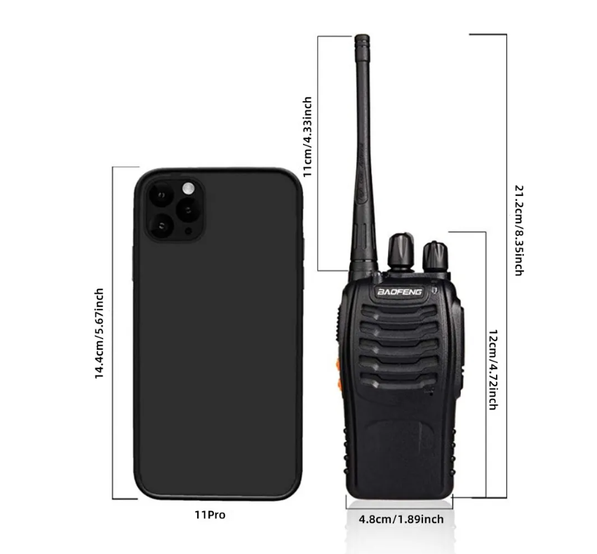 Foto 4 pulgar | 2 Radios -888s Walkie Talkie Uhf Manos Libres 2 Vias