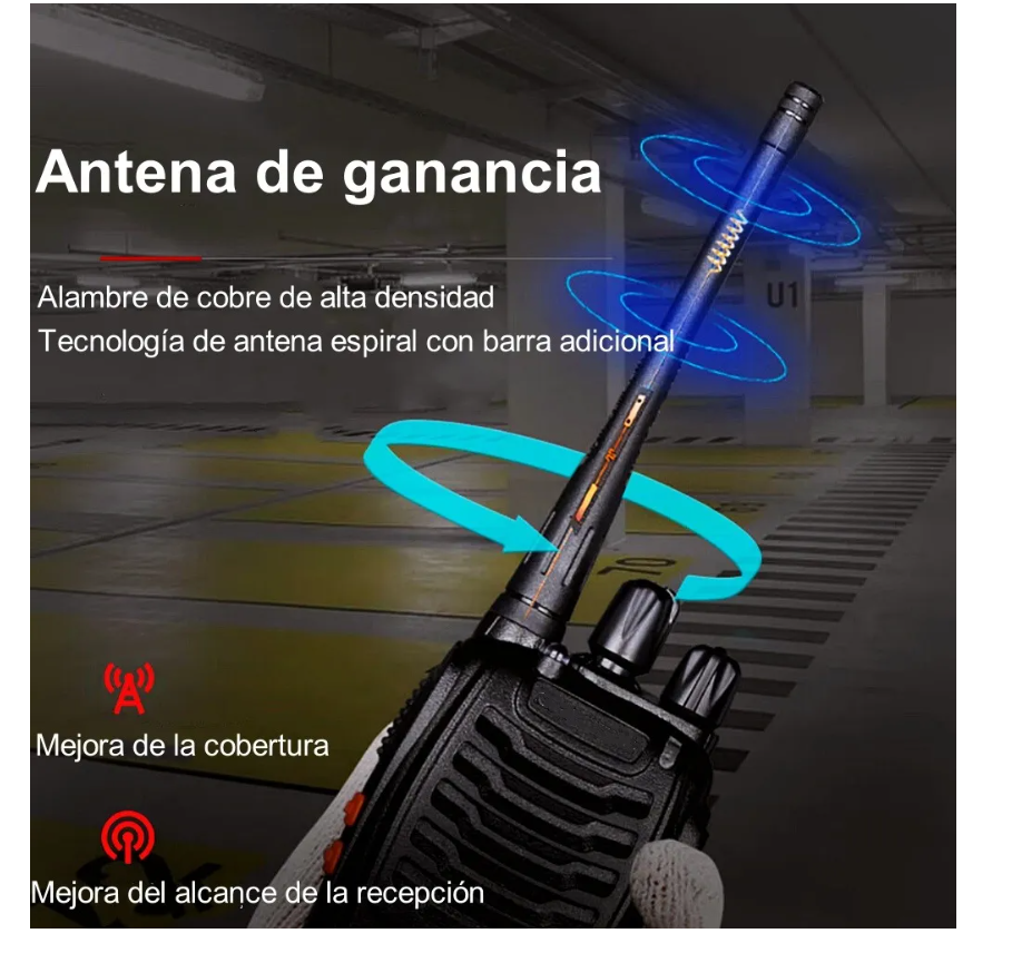 Foto 6 pulgar | 2 Radios -888s Walkie Talkie Uhf Manos Libres 2 Vias