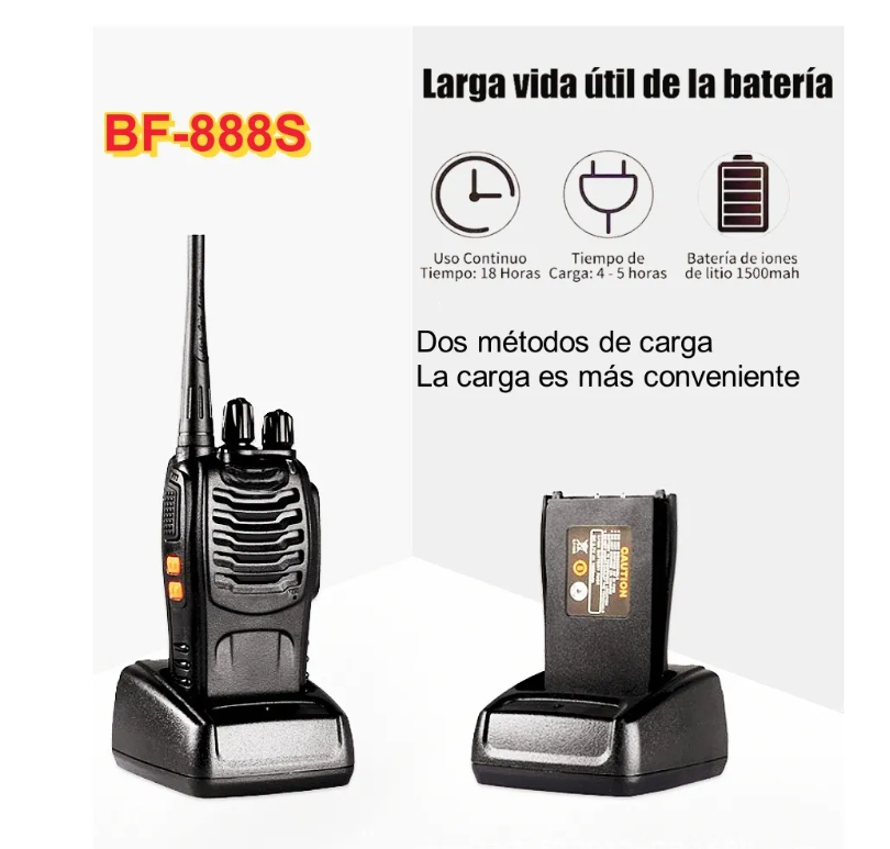 Foto 7 pulgar | 2 Radios -888s Walkie Talkie Uhf Manos Libres 2 Vias