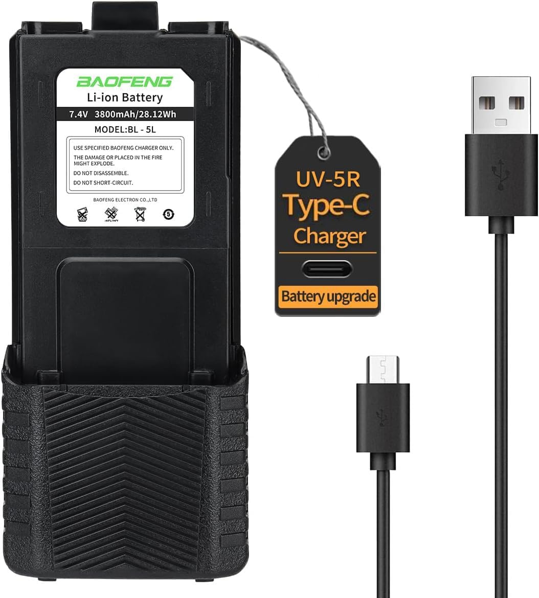 Foto 1 | Batería Baofeng Uv-5r 3800 Mah Usb-c Para Radios Uv5r Bf-f8hp - Venta Internacional.