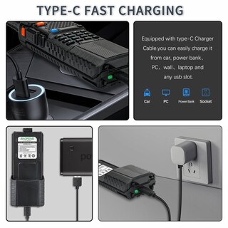Foto 2 | Batería Baofeng Uv-5r 3800 Mah Usb-c Para Radios Uv5r Bf-f8hp - Venta Internacional.