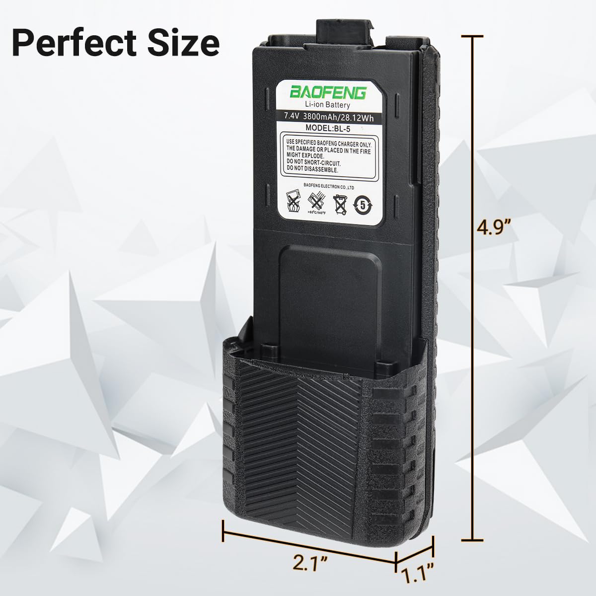 Foto 3 | Batería Baofeng Uv-5r 3800 Mah Usb-c Para Radios Uv5r Bf-f8hp - Venta Internacional.