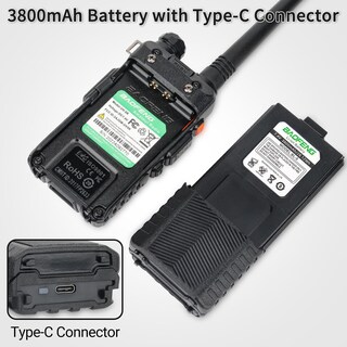 Foto 5 | Batería Baofeng Uv-5r 3800 Mah Usb-c Para Radios Uv5r Bf-f8hp - Venta Internacional.