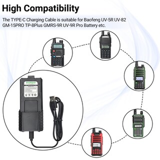 Foto 7 | Batería Baofeng Uv-5r 3800 Mah Usb-c Para Radios Uv5r Bf-f8hp - Venta Internacional.