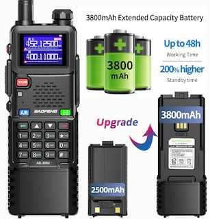 Foto 3 | Batería Baofeng Ar-5rm 3800 Mah Con Usb-c Para Radioaficionados Paquete De 2 - Venta Internacional.