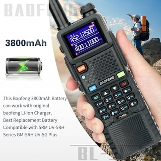 Foto 7 | Batería Baofeng Ar-5rm 3800 Mah Con Usb-c Para Radioaficionados Paquete De 2 - Venta Internacional.