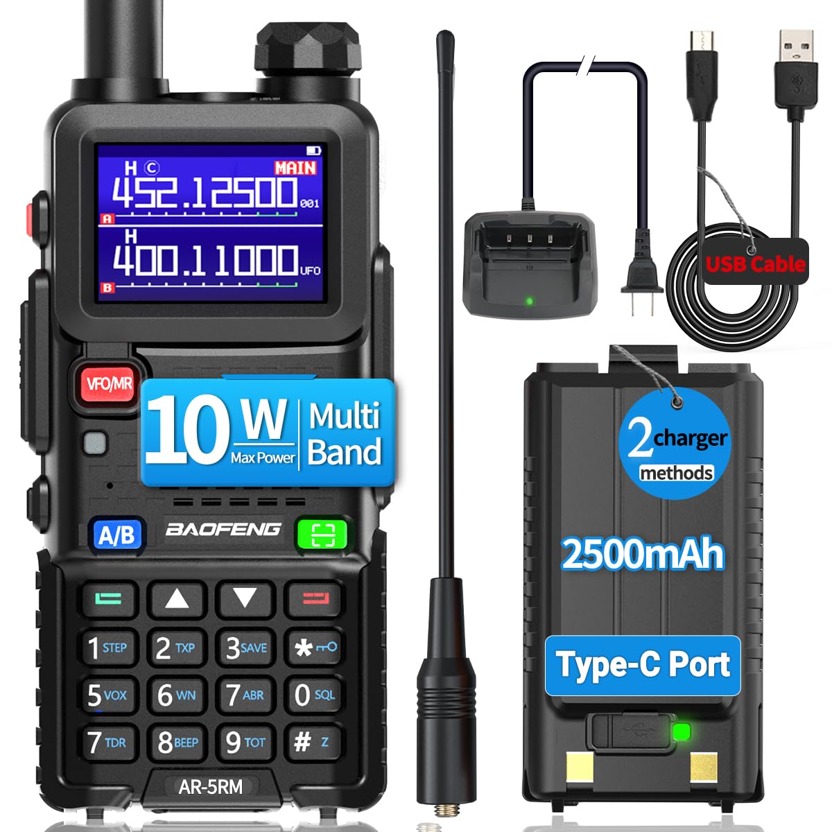 Foto 1 | Walkie Talkie Baofeng Ar-5rm De Largo Alcance  5 Km  Recargable  Paquete De 2 - Venta Internacional.