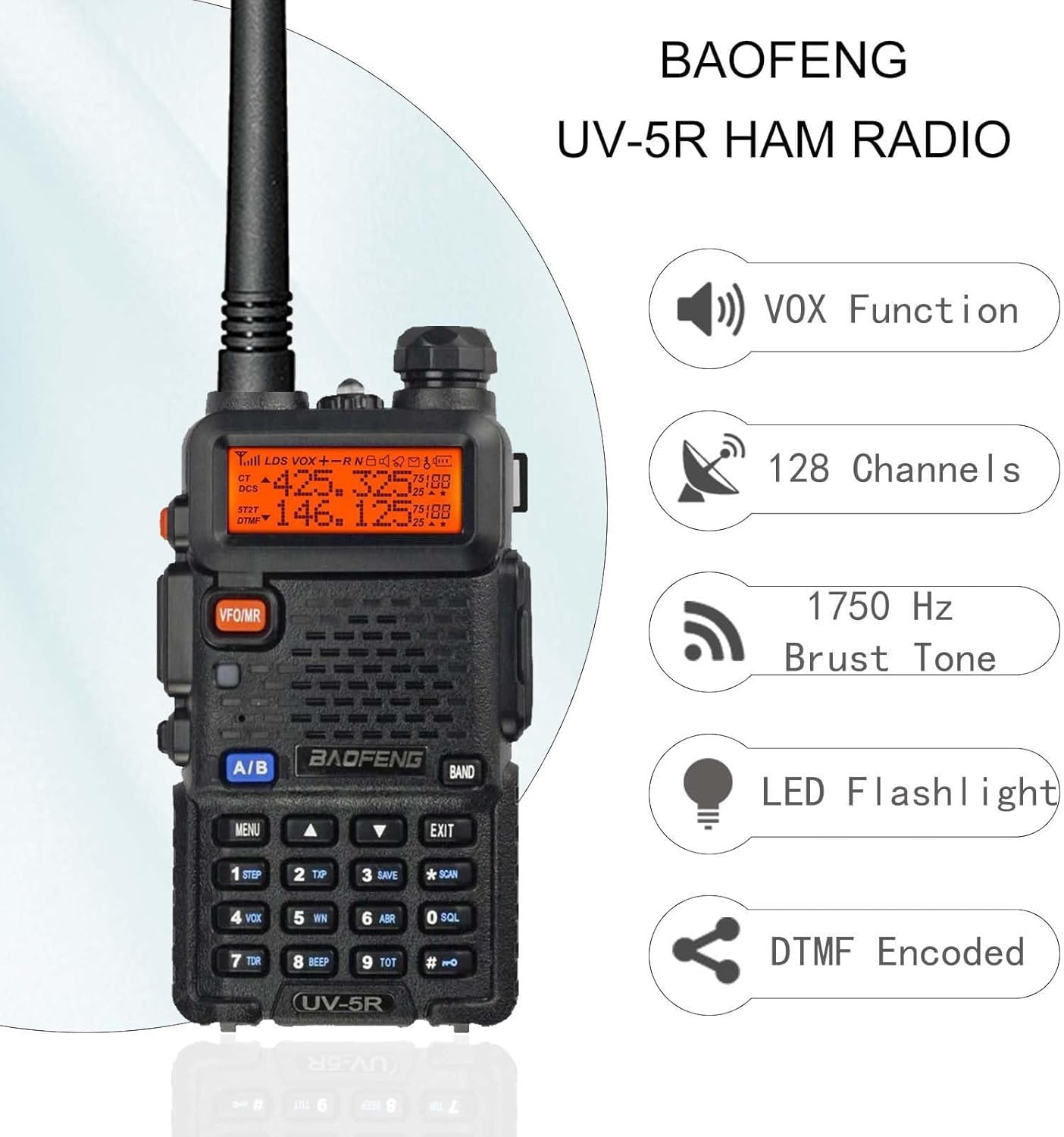 Foto 6 pulgar | Radio Ham Walkie Baofeng Uv-5r Portátil De Largo Alcance - Venta Internacional.