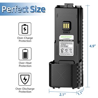 Foto 7 | Batería Recargable 3800 Mah Con Usb-c Para Baofeng Ar-5rm - Venta Internacional.
