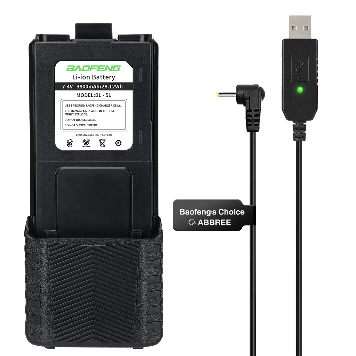 Foto 1 | Batería Baofeng Uv-5r 3800 Mah Bl-5 Extendida Para Radioaficionados - Venta Internacional.