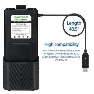 Foto 5 | Batería Baofeng Uv-5r 3800 Mah Bl-5 Extendida Para Radioaficionados - Venta Internacional.