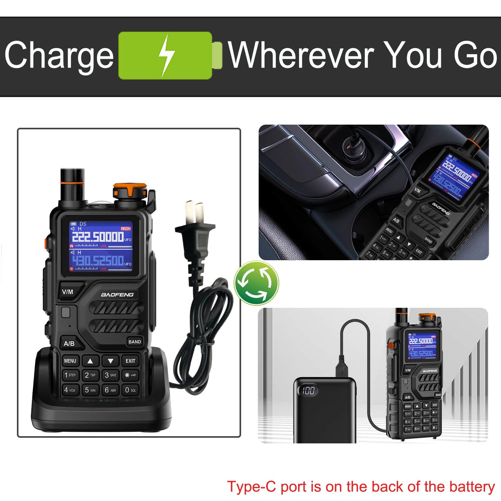 Foto 4 pulgar | Ham Radio Portátil Baofeng K5 Plus De Triple Banda De Largo Alcance - Venta Internacional.