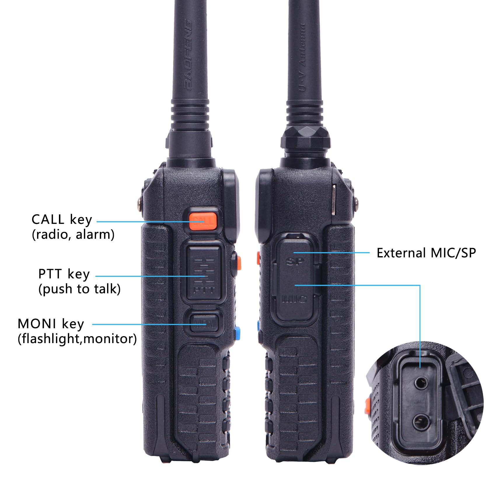 Foto 3 | Ham Radio Baofeng Uv-5r 8w Portátil De Largo Alcance De Doble Banda - Venta Internacional.