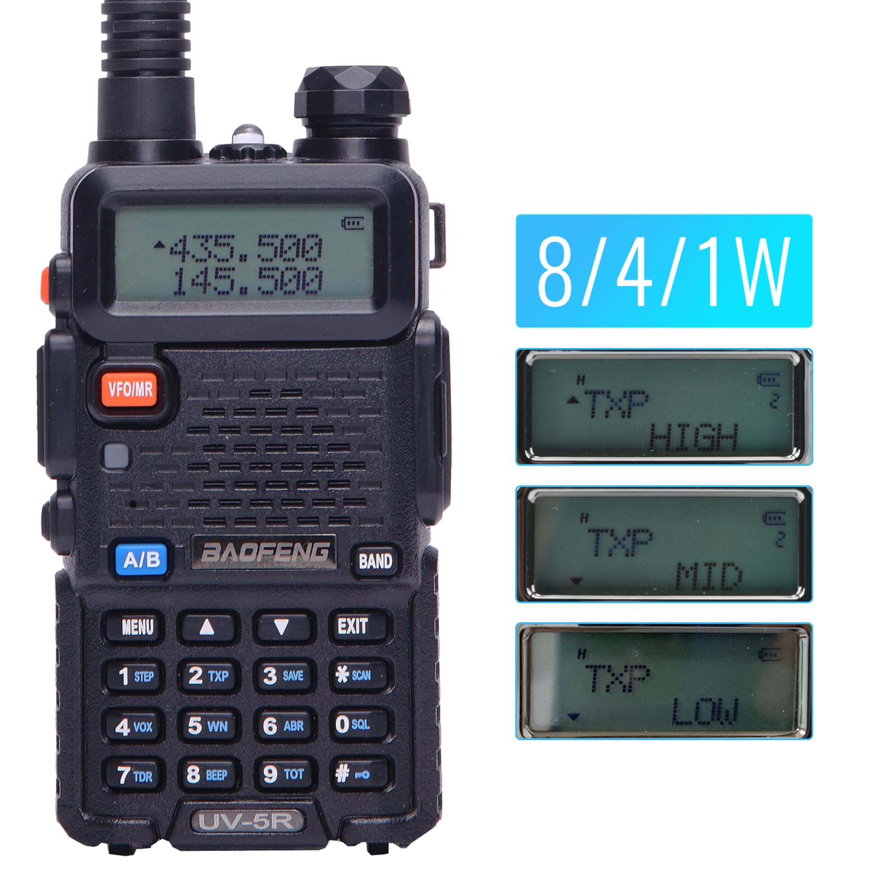 Foto 5 pulgar | Ham Radio Baofeng Uv-5r 8w Portátil De Largo Alcance De Doble Banda - Venta Internacional.
