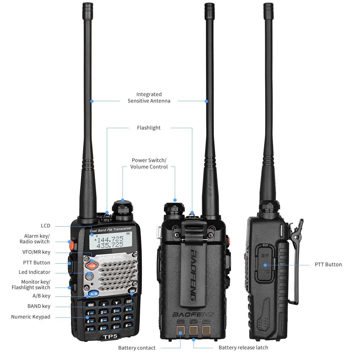 Foto 2 | Ham Radio Baofeng Uv-5r  Versión Mejorada De 8 W  1 Paquete - Venta Internacional.