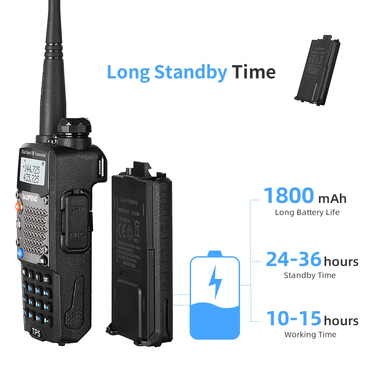 Foto 8 pulgar | Ham Radio Baofeng Uv-5r  Versión Mejorada De 8 W  1 Paquete - Venta Internacional.