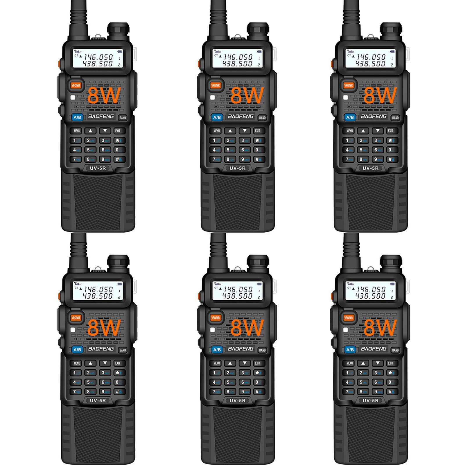 Foto 2 pulgar | Radio Bidireccional Baofeng Uv-5r De Doble Banda De Largo Alcance (paquete De 6) - Venta Internacional.