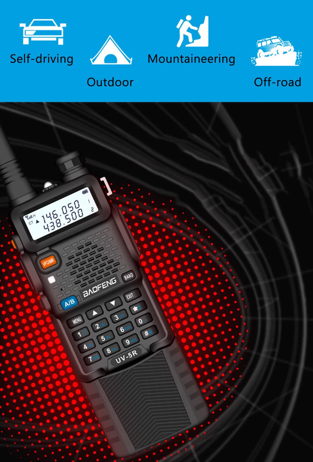 Foto 6 pulgar | Radio Bidireccional Baofeng Uv-5r De Doble Banda De Largo Alcance (paquete De 6) - Venta Internacional.