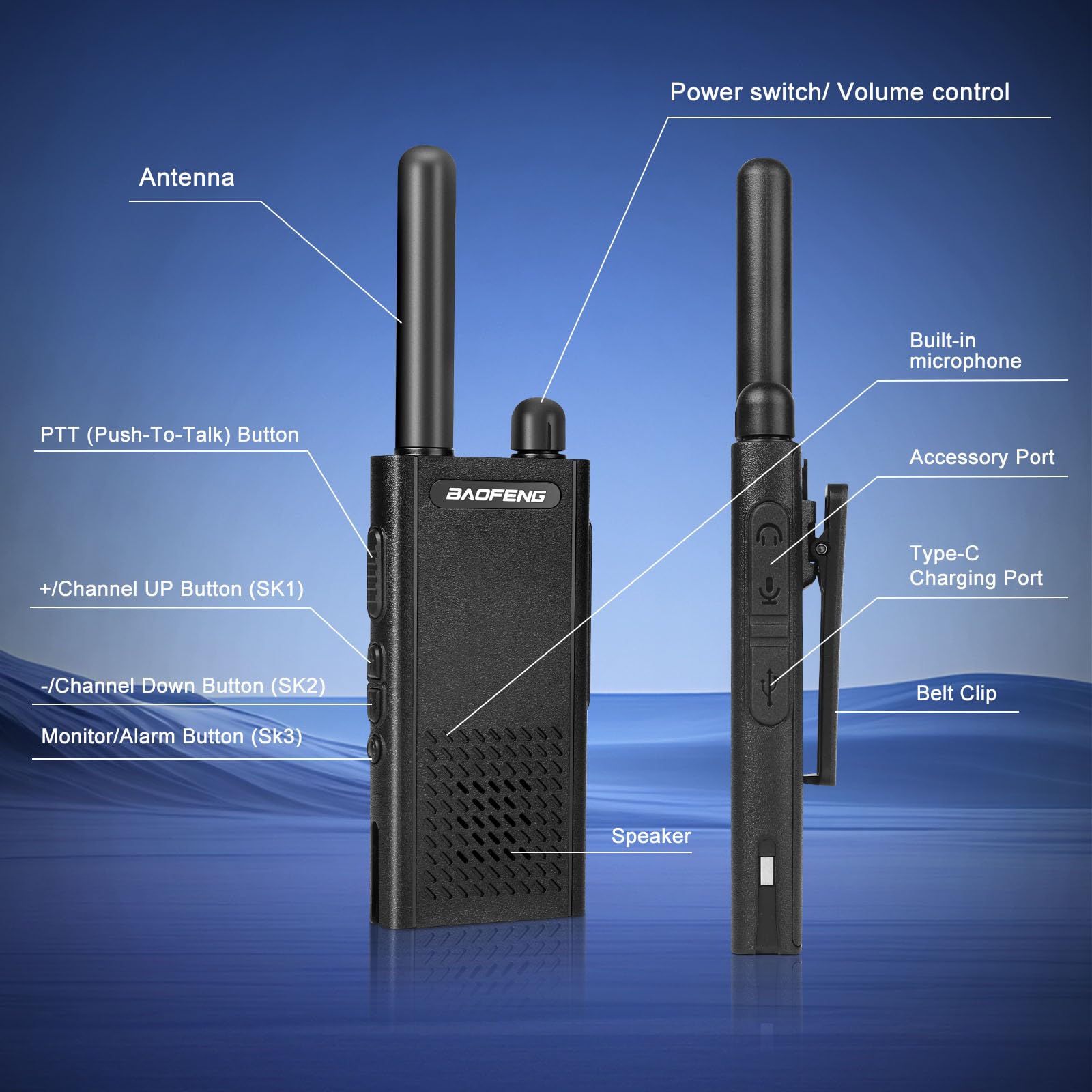 Foto 3 | Walkie Talkies Baofeng T26 De Largo Alcance  16 Canales Frs  Adultos - Venta Internacional.