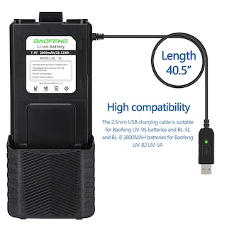 Foto 6 | Pilas Para Radioaficionados Baofeng Uv-5r Bf-f8hp 3800 Mah X2 - Venta Internacional.
