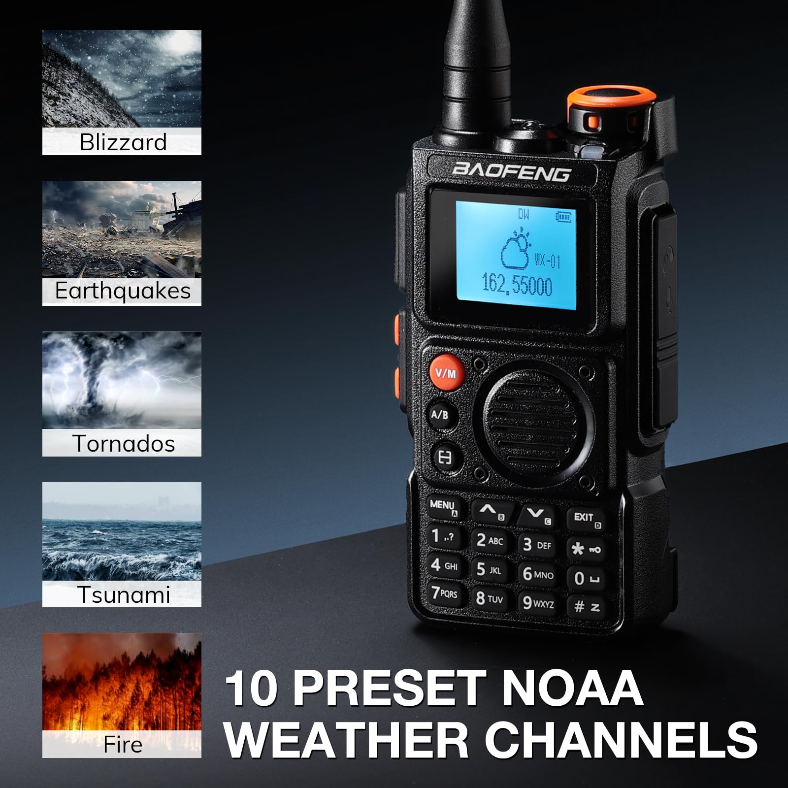 Foto 6 | Walkie-talkie Baofeng K6 De Triple Banda De 5 W Con Altavoz  Micrófono Y Cable - Venta Internacional.
