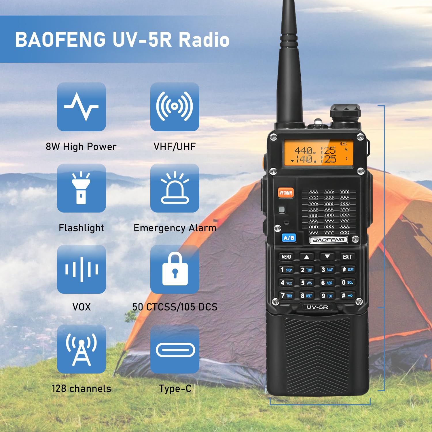 Foto 3 pulgar | Ham Radios Baofeng Uv-5r De Largo Alcance  8 W  Uhf/vhf  Paquete De 2 - Venta Internacional.