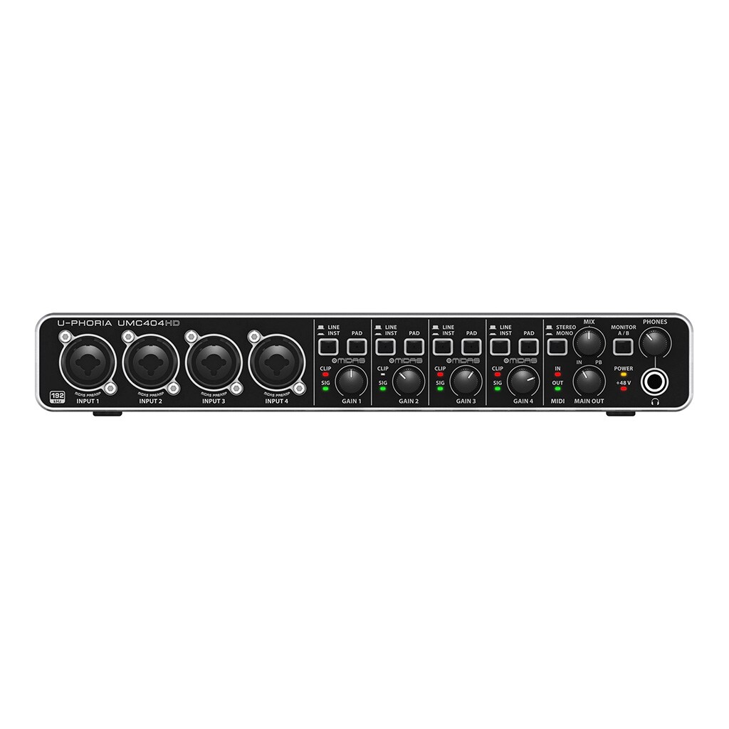 Interfase 4x4 Behringer Umc-404hd color Negro $5,975