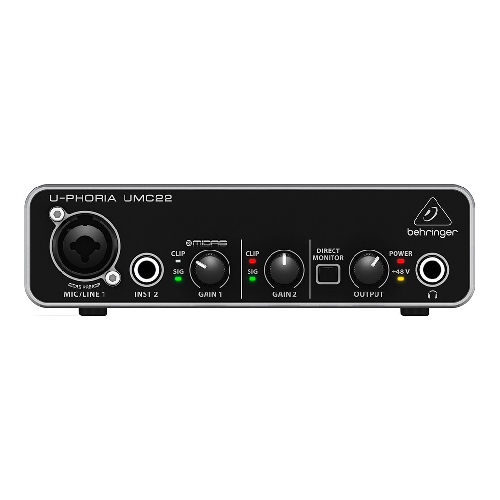 Interfase 2x2 Behringer Umc-22 color Negro $2,150