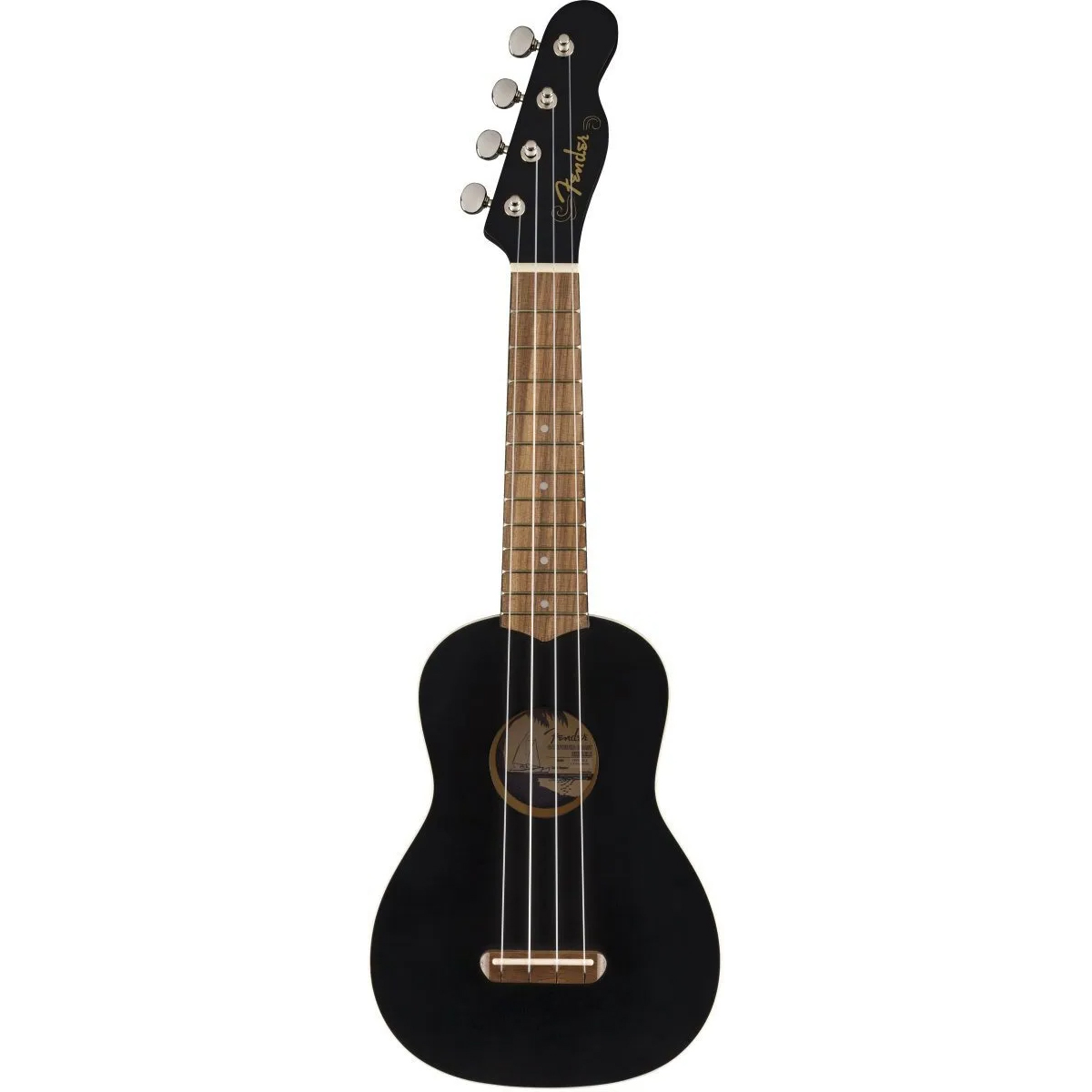 Ukulele Fender Venice BKL Negro Soprano Acústico