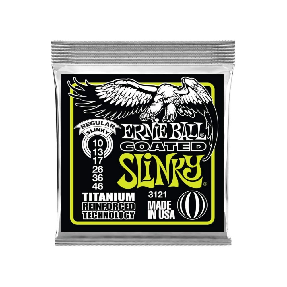 Cuerdas para Guitarra Eléctrica Ernie Ball Coated 3121 Calibre 10-46