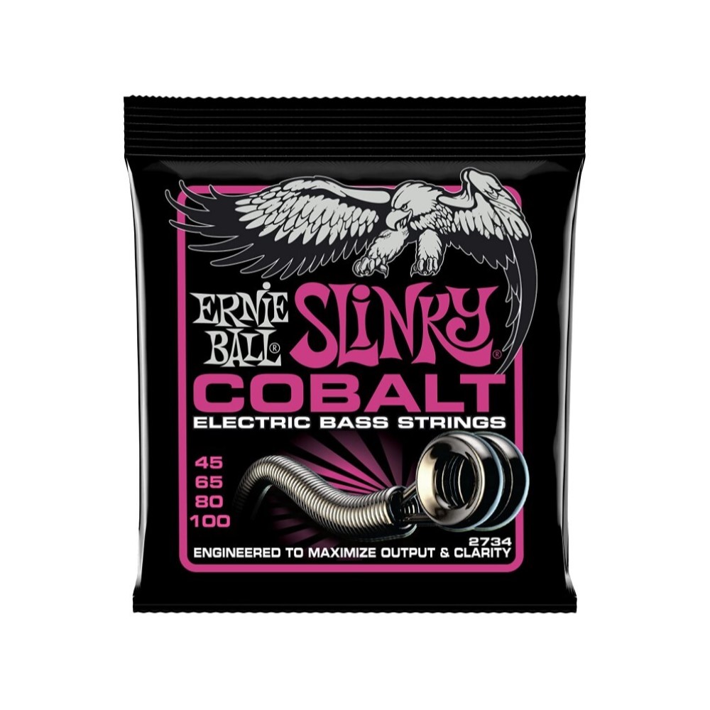 Foto 2 pulgar | Cuerdas para Bajo Eléctrico Ernie Ball Plateado Super Slinky 45-100