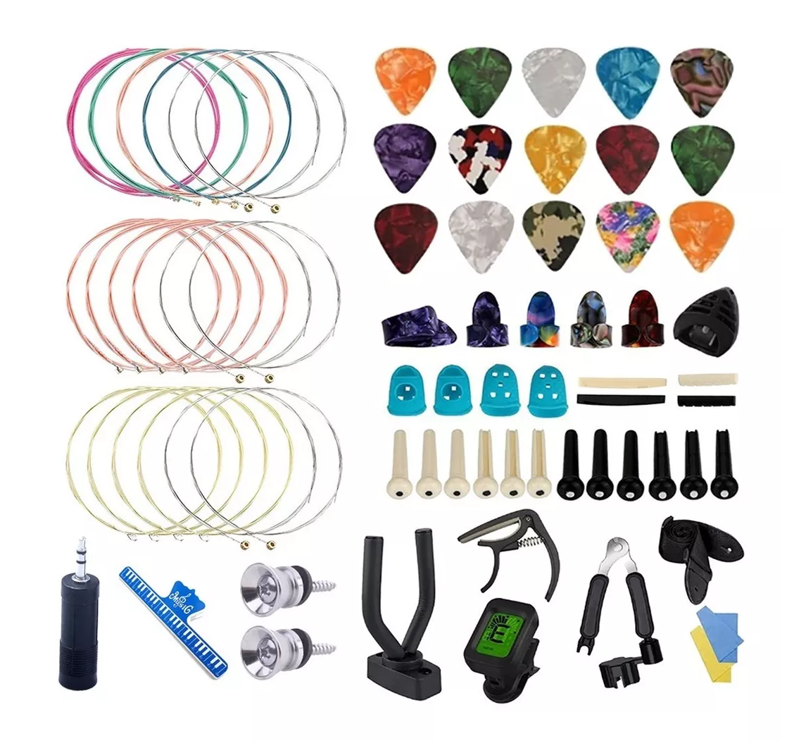 Foto 2 pulgar | Kit de Cuerdas y Accesorios para Guitarra Belug 70 Piezas