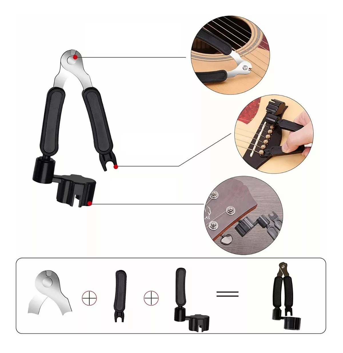 Foto 6 pulgar | Kit De Accesorios Para Guitarra Acustica Cuerdas 66 Unidades Multicolor