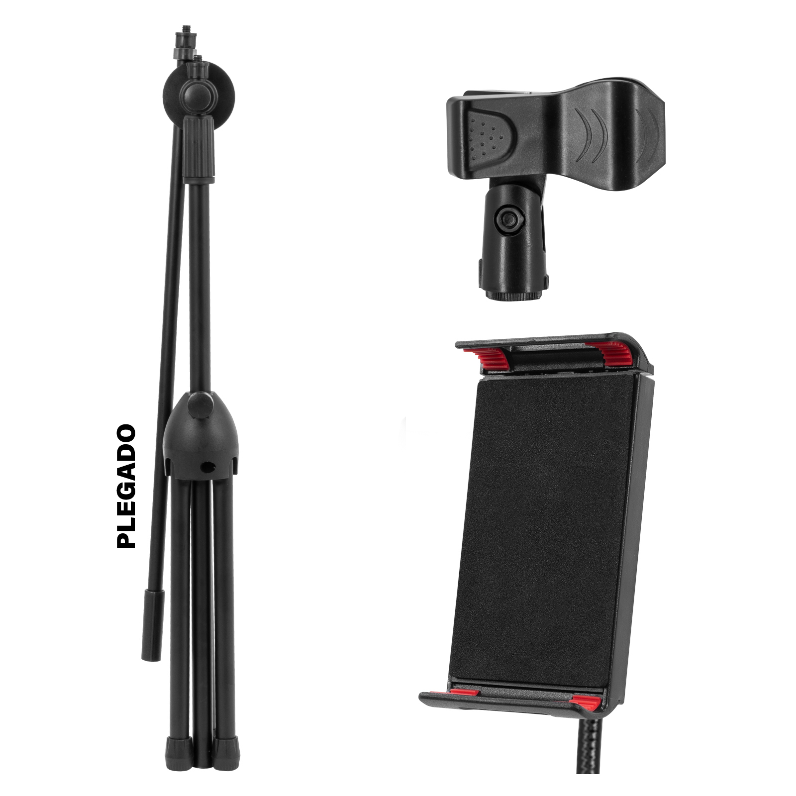 Foto 2 | Pedestal De Tripie Zonar Enzo Para Micrófono Ajustable C/ Base Para Ipad Color Negro