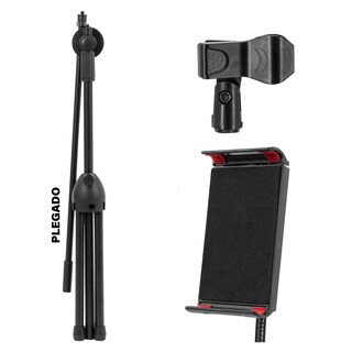 Foto 2 | Pedestal De Tripie Zonar Enzo Para Micrófono Ajustable C/ Base Para Ipad Color Negro
