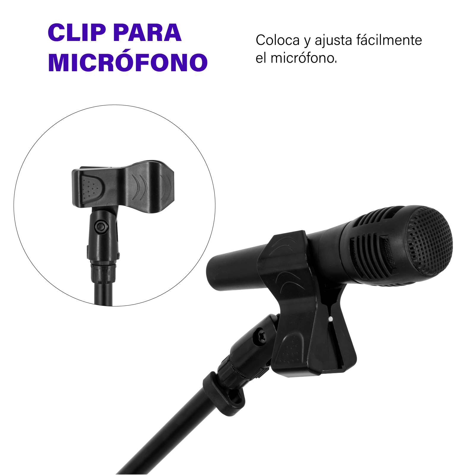 Foto 5 | Pedestal De Tripie Zonar Enzo Para Micrófono Ajustable C/ Base Para Ipad Color Negro