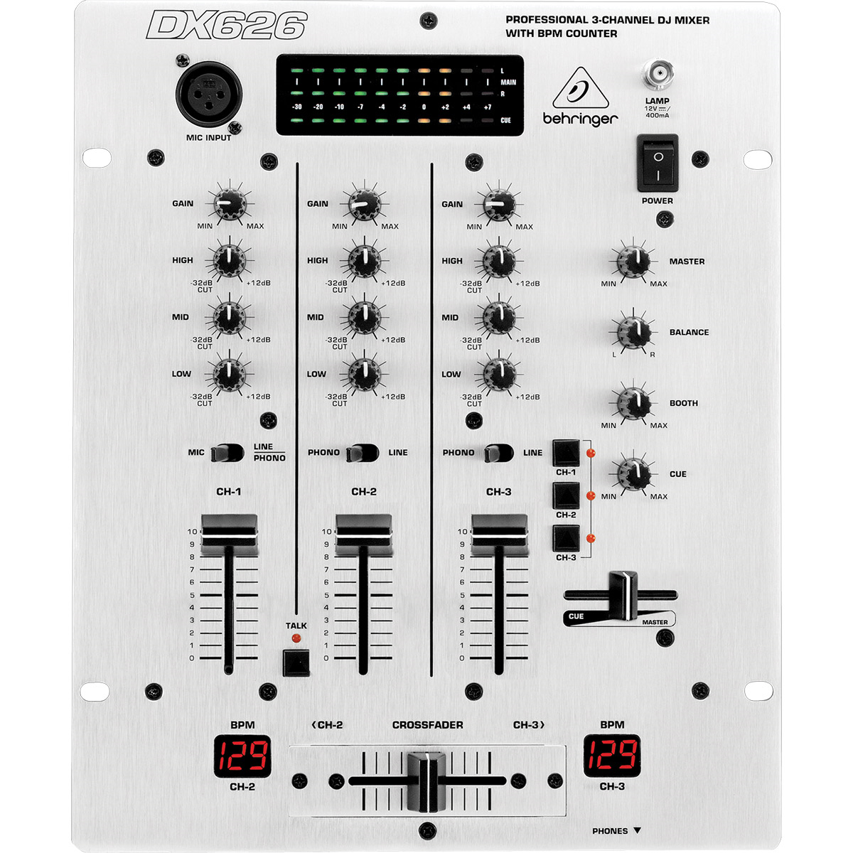 Foto 3 pulgar | Mezcladora para Dj 3 Canales Behringer Dx626 Mixer