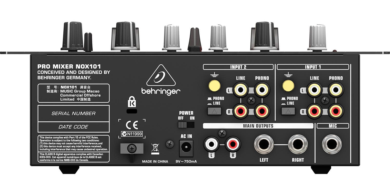 Foto 5 pulgar | Behringer Nox101 Mezcladora Para Dj 2 Canales Usb