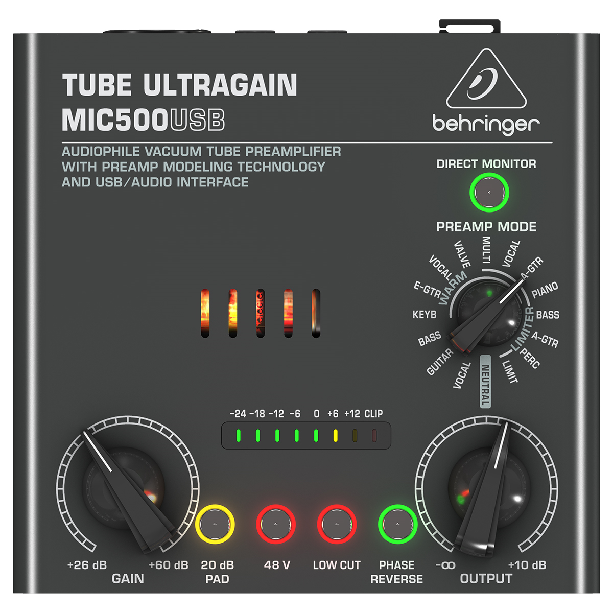 Foto 6 pulgar | Behringer Mic500usb Preamp Bulbo Interface Usb Micrófono