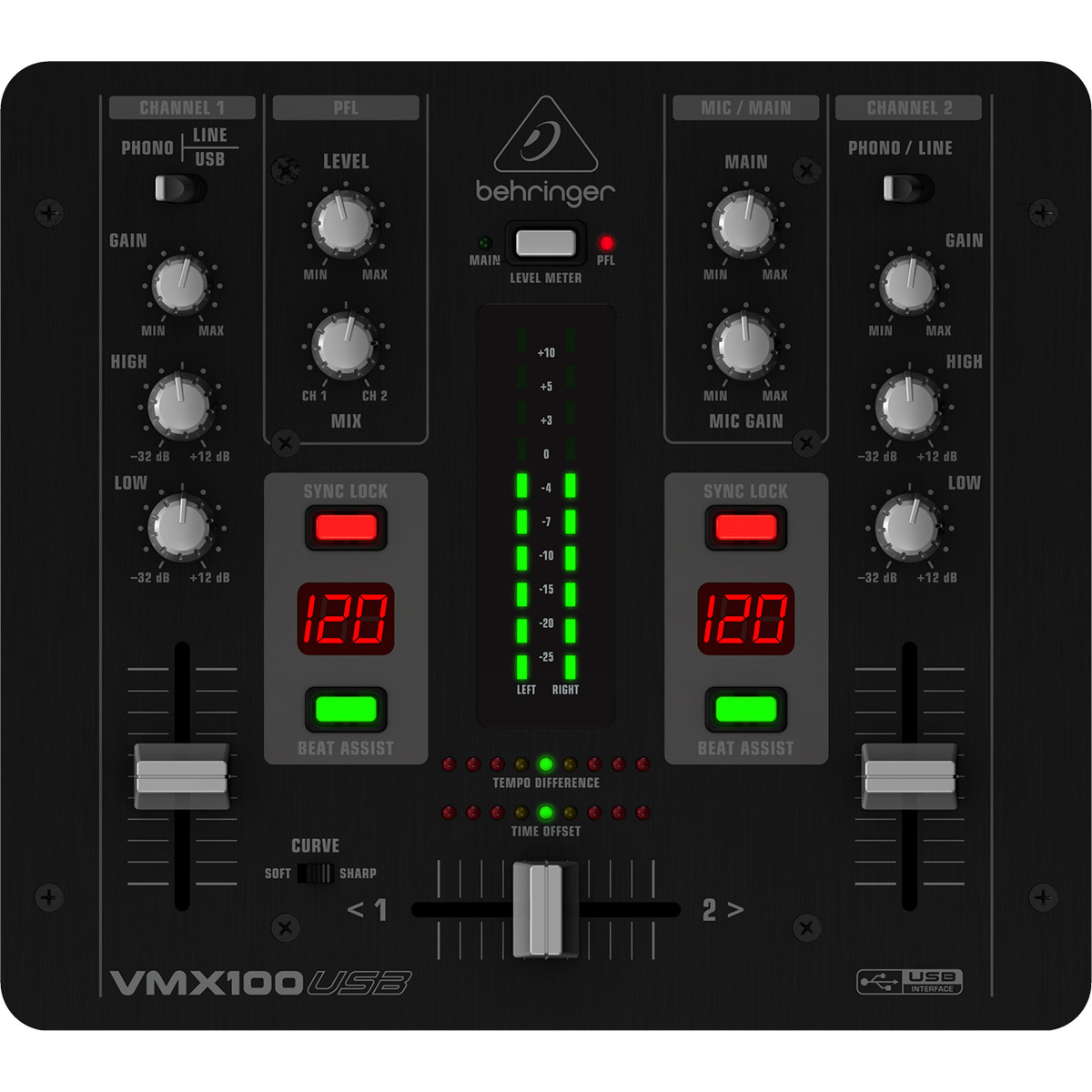 Foto 2 | Behringer Vmx100usb Mezcladora Para Dj 2 Canales Usb