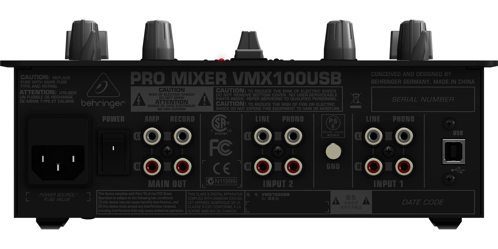 Foto 5 pulgar | Behringer Vmx100usb Mezcladora Para Dj 2 Canales Usb