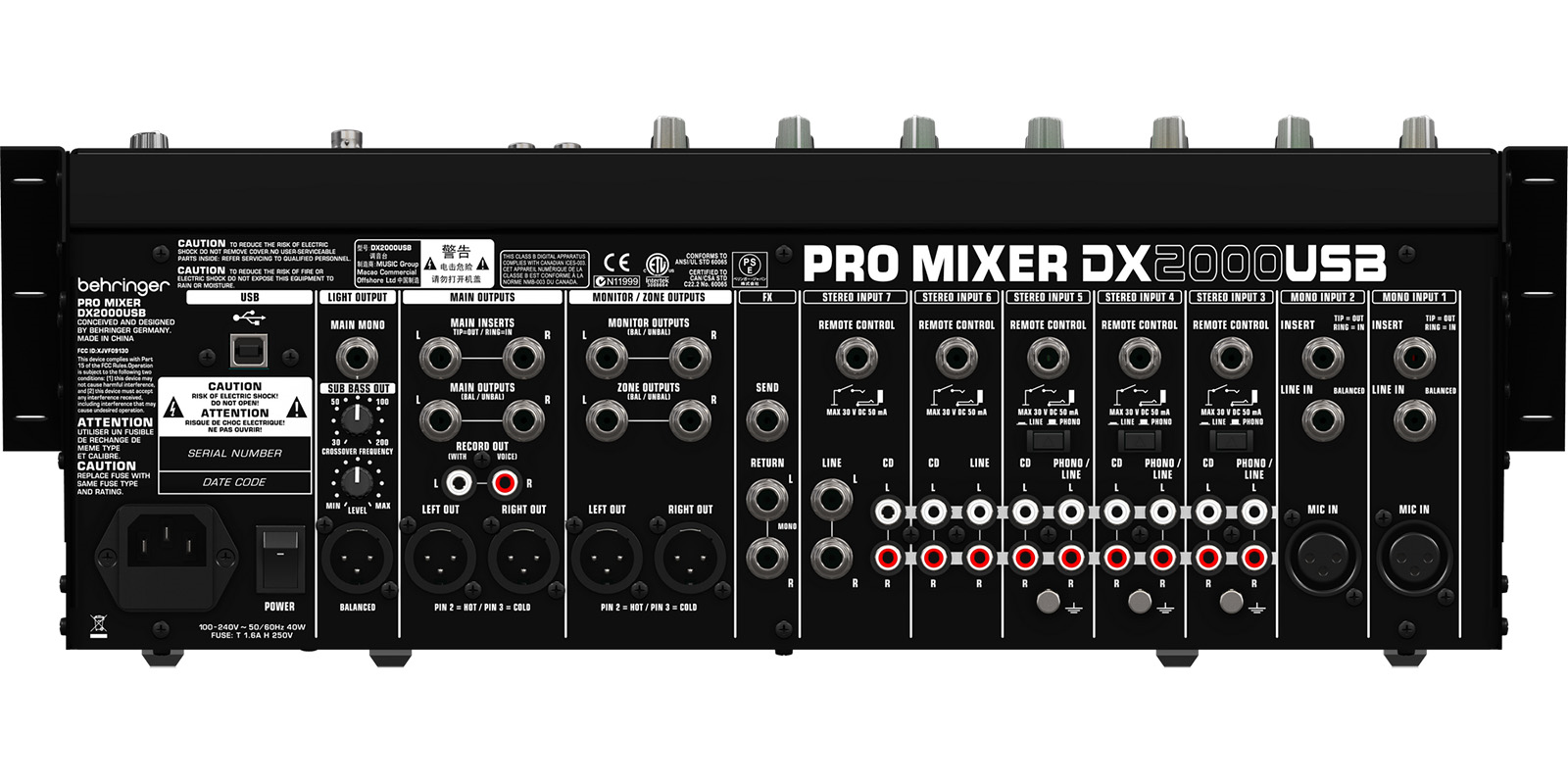 Foto 5 pulgar | Behringer Dx2000usb Mezcladora Para Dj 7 Canales Usb