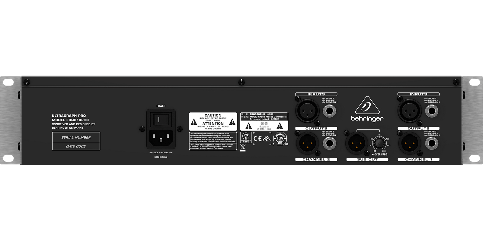 Foto 5 | Behringer Fbq3102hd Ecualizador Gráfico 31 Bandas Estéreo Hd