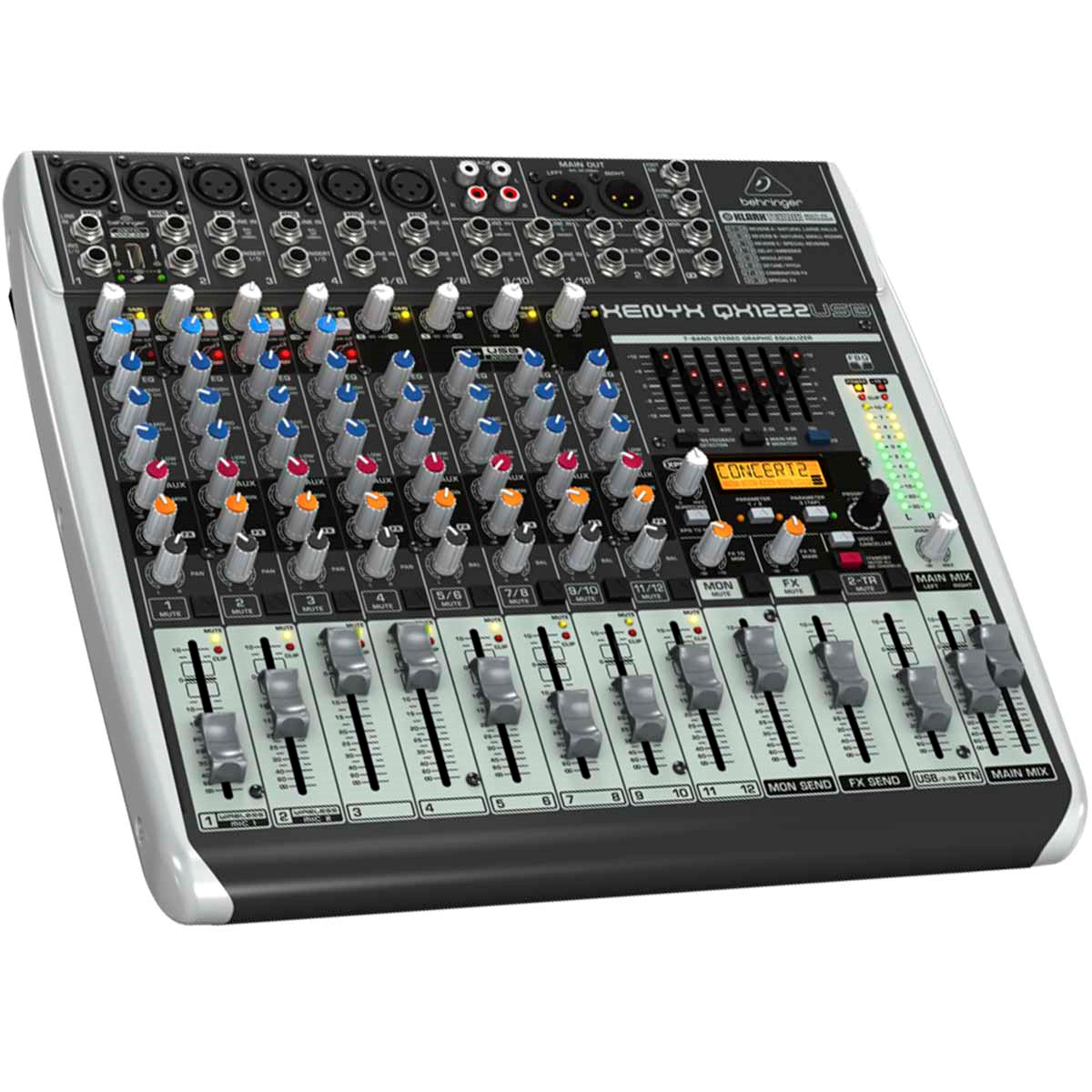 Behringer Qx1222usb Mezcladora 12 Canales Interface Usb