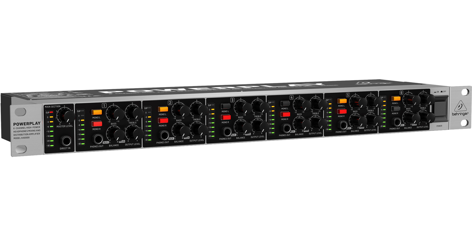 Foto 3 | Behringer Ha6000 Amplificador De Rack Audífonos 6 Canales