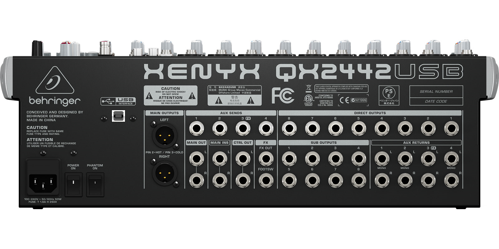 Foto 4 pulgar | Behringer Qx2442usb Mezcladora 24 Canales Interface Usb