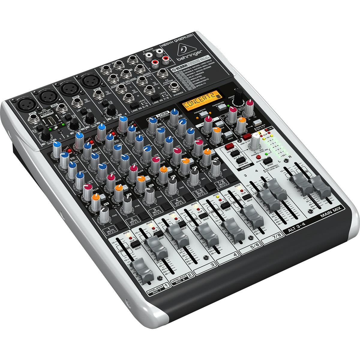 Behringer Qx1204usb Mezcladora 12 Canales Interface Usb