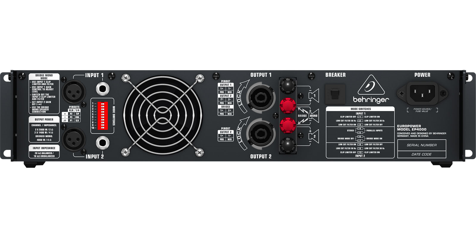 Foto 4 pulgar | Behringer Ep4000 Poder Amplificador De Audio 4000 Watts