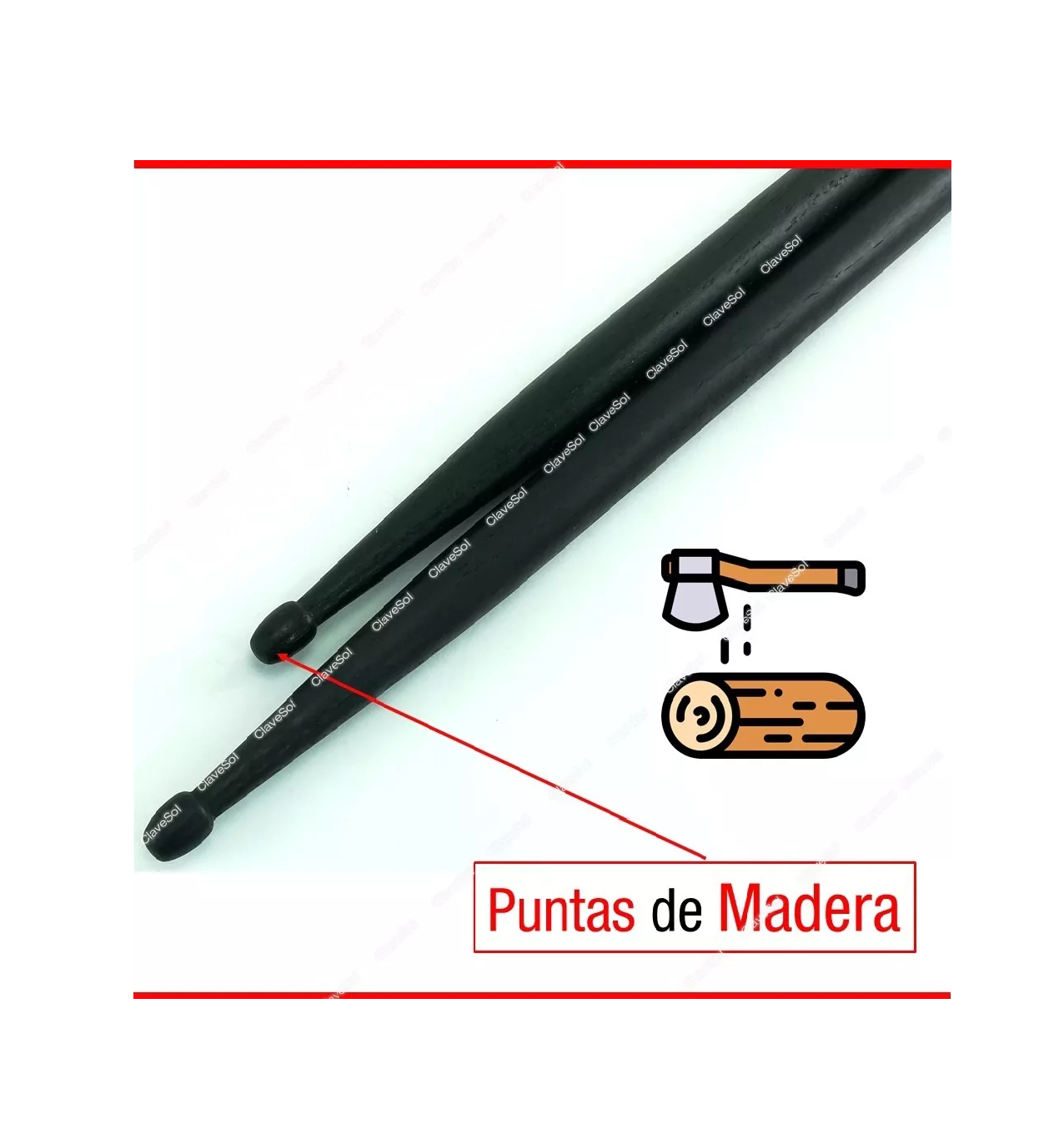 Foto 4 pulgar | Baquetas Para Bateria By Vic Firth Medidas 5a Negro