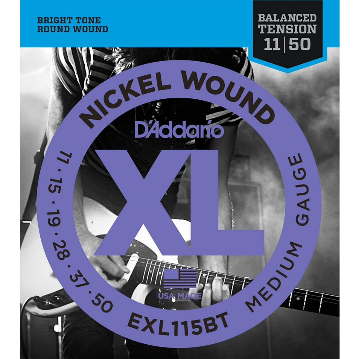 Encordado para Guitarra Eléctrica D'Addario EXL115BT 11-50 6 Piezas